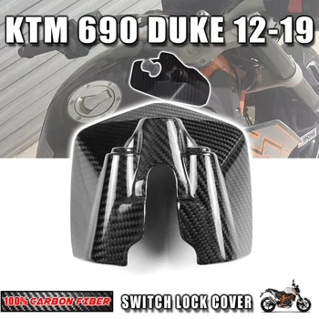Для KTM Duke 690 2012-2019 100% 3K Сухая крышка замка переключателя из углеродного волокна, Детали кузова мотоцикла, Комплект Аксессуаров для Обтекателей, Обтекатели